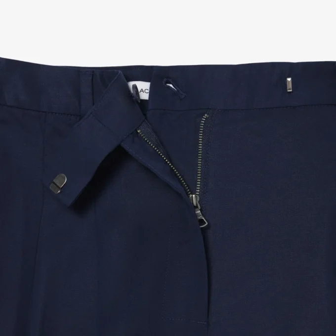 Oversized-Bermudashorts aus fließendem Leinen- und Polyester-Blend