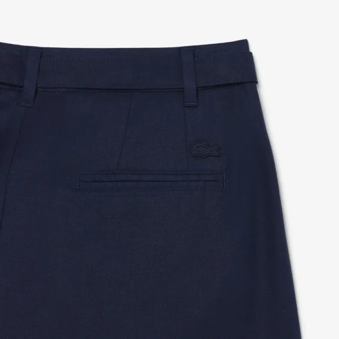 Oversized-Bermudashorts aus fließendem Leinen- und Polyester-Blend