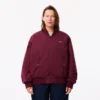 Oversized-Bomberjacke für Damen mit gerippten Bündchen