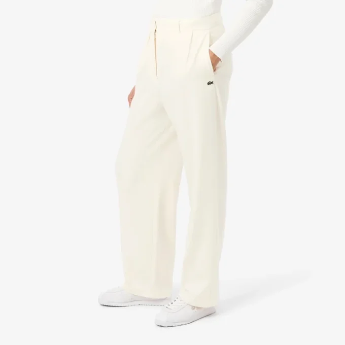 Oversized-Faltenhose aus Flanell für Damen