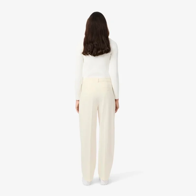 Oversized-Faltenhose aus Flanell für Damen