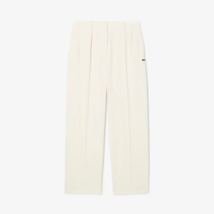 Oversized-Faltenhose aus Flanell für Damen