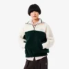 Oversized-Fleece-Sweatshirt mit hohem Kragen für Damen