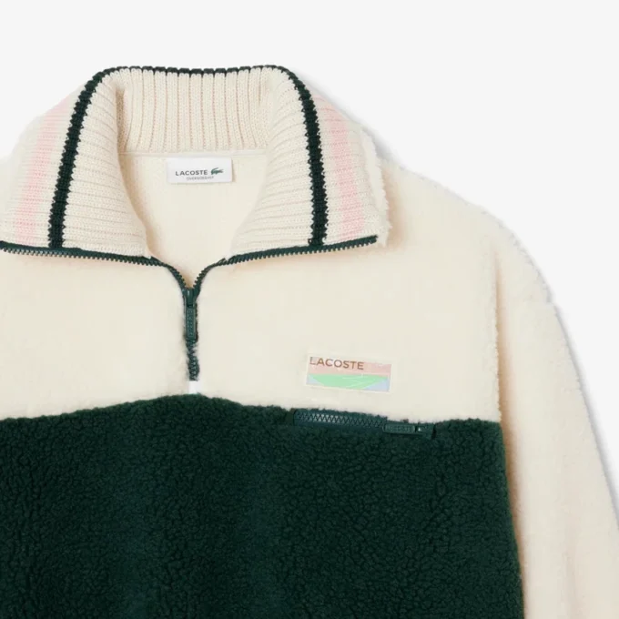 Oversized-Fleece-Sweatshirt mit hohem Kragen für Damen