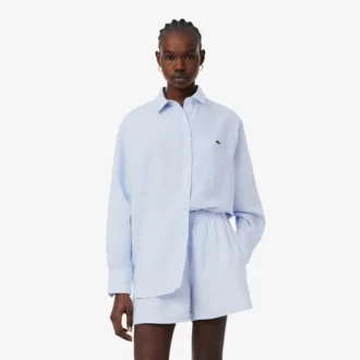 Oversized-Hemd aus Leinen-Blend