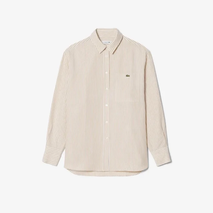 Oversized-Hemd aus Leinen-Blend