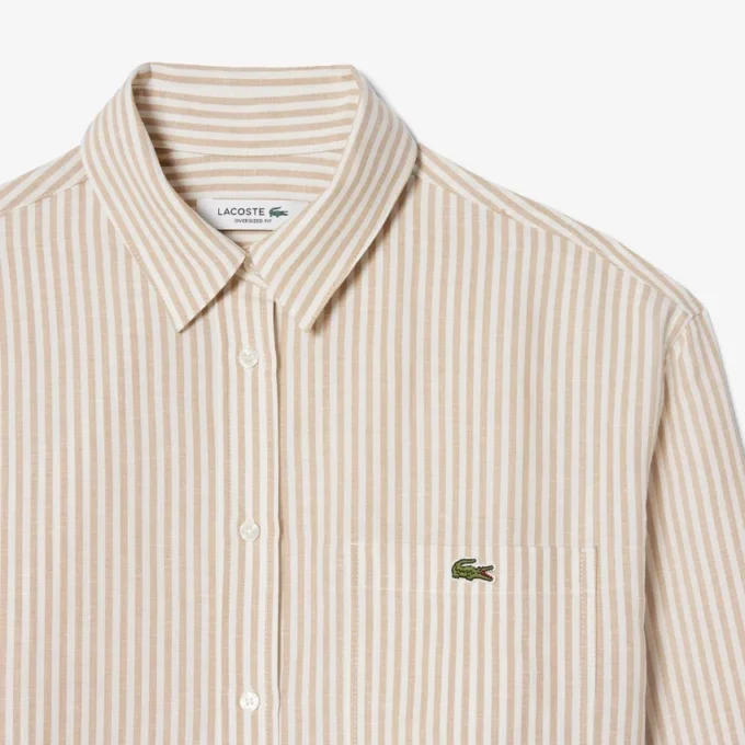 Oversized-Hemd aus Leinen-Blend