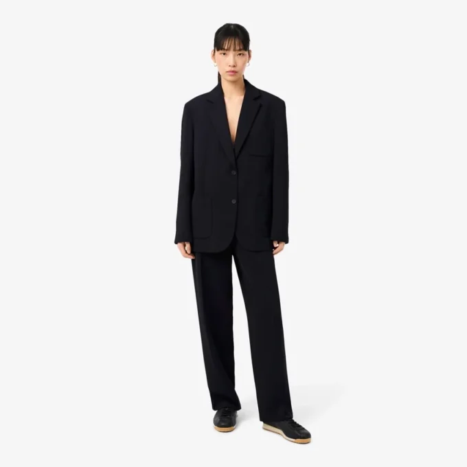 Oversized-Hose aus fließendem Piqué