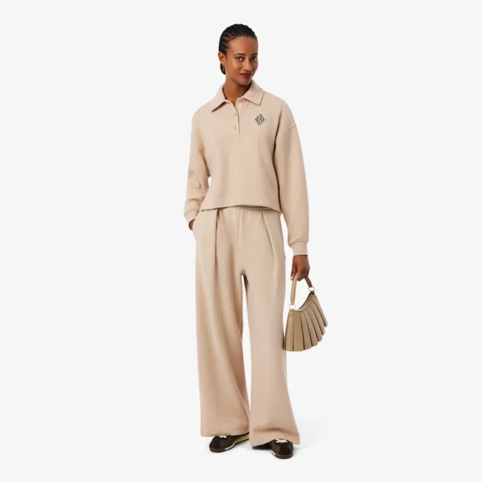 Oversized-Poloshirt mit Rippstrick