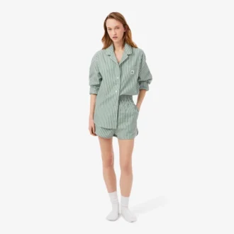 Oversized-Pyjama-Set aus gestreiftem Popeline