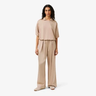 Oversized-Satin-Hose mit Gummizug