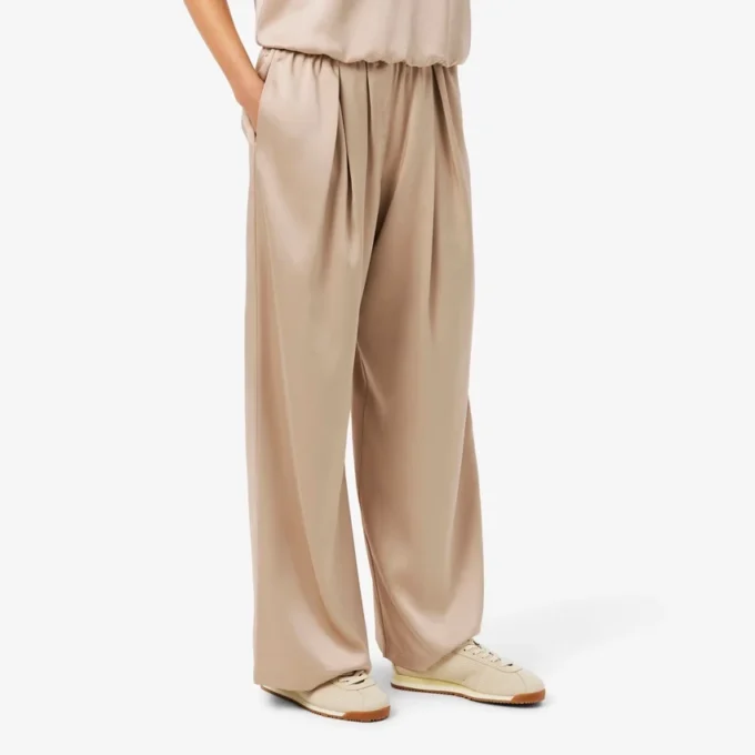 Oversized-Satin-Hose mit Gummizug
