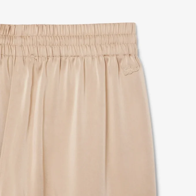 Oversized-Satin-Hose mit Gummizug
