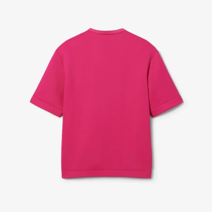 Oversized-Satin-Poloshirt mit Runway-Badge-Akzent