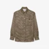 Oversized-Satinhemd mit Print