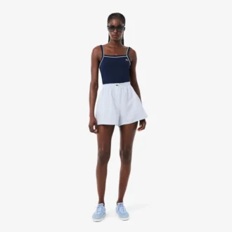 Oversized-Shorts aus Leinen-Blend