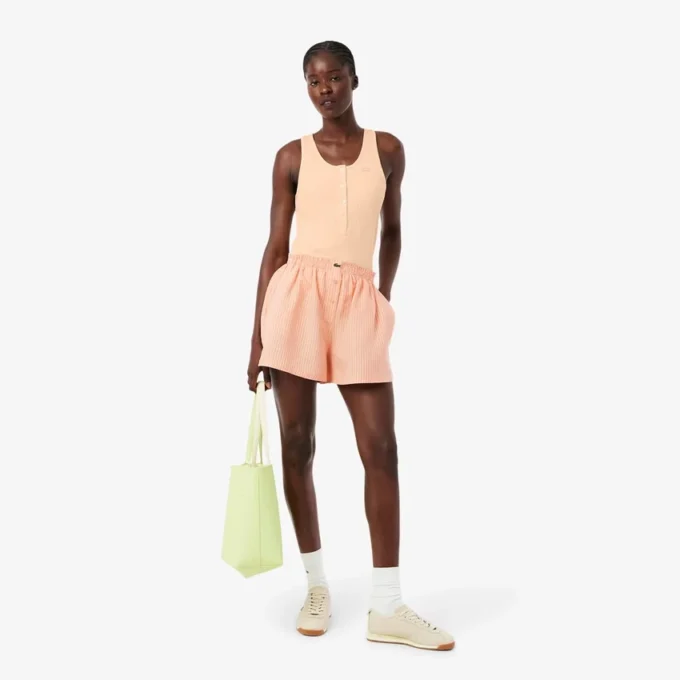 Oversized-Shorts aus Leinen-Blend
