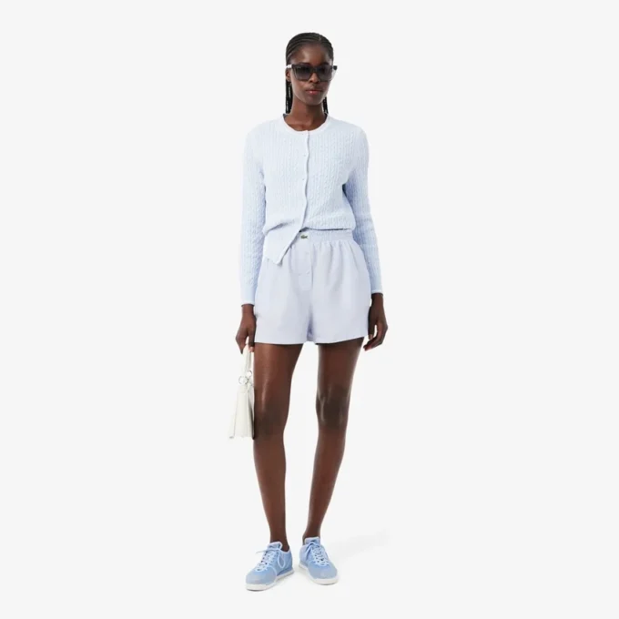 Oversized-Shorts aus Leinen-Blend