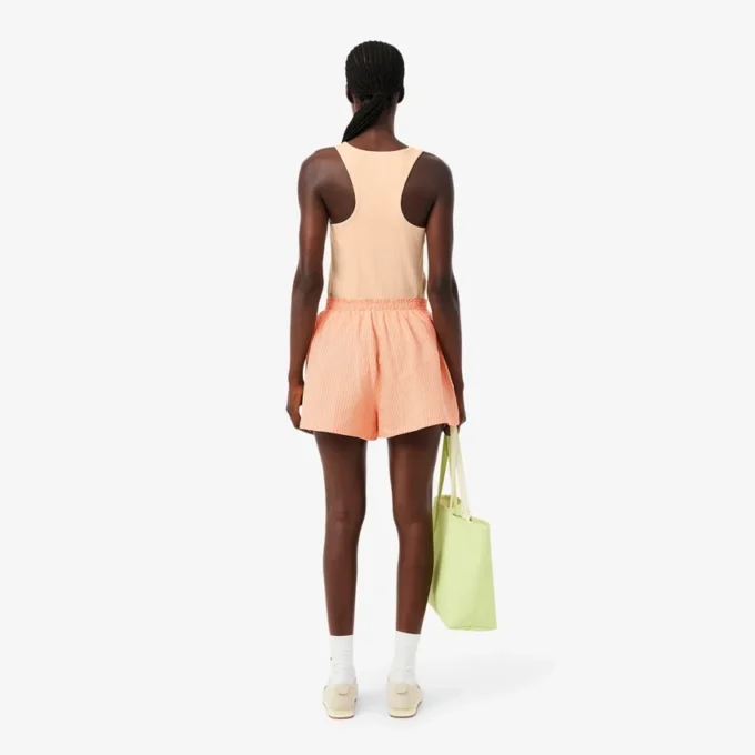 Oversized-Shorts aus Leinen-Blend