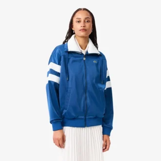Oversized-Sweatshirt für Damen aus Satin mit Pointelle-Streifen