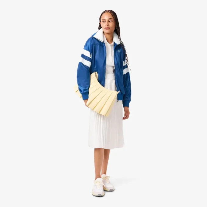 Oversized-Sweatshirt für Damen aus Satin mit Pointelle-Streifen