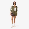 Oversized-Sweatshirt für Damen aus Satin mit Pointelle-Streifen