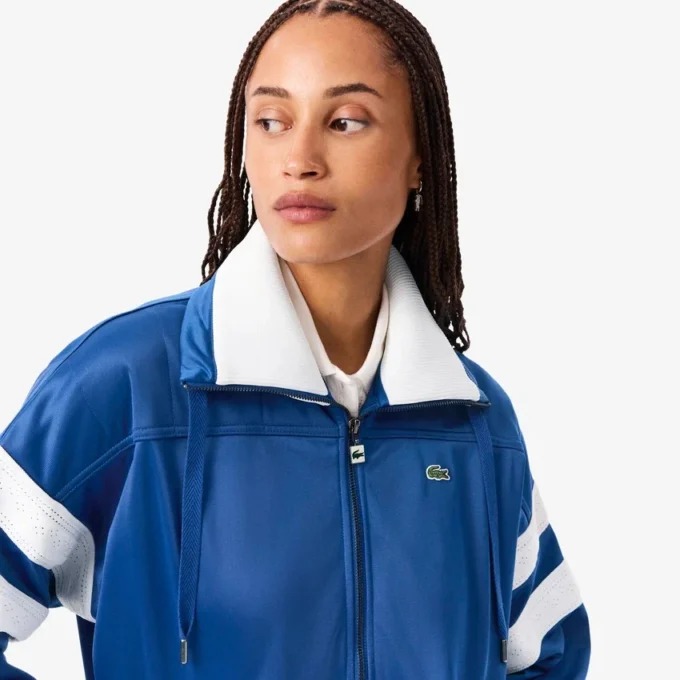 Oversized-Sweatshirt für Damen aus Satin mit Pointelle-Streifen