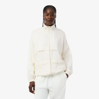 Oversized-Trainingsjacke aus Leinen-Blend