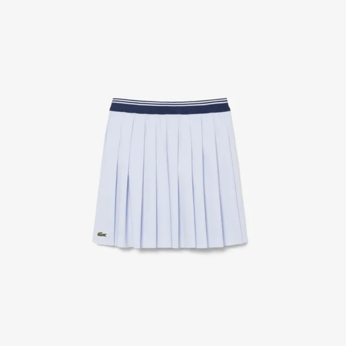 Oxford-Baumwollrock mit Falten