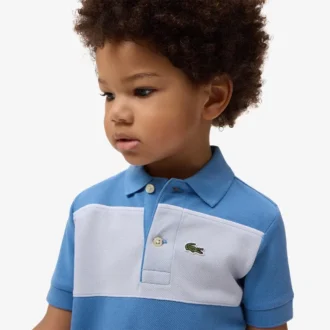 Petit Piqué Poloshirt mit Farbblock-Design