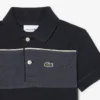 Petit Piqué Poloshirt mit Farbblock-Design