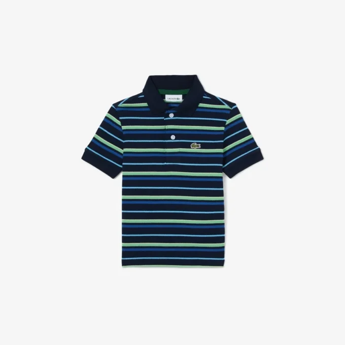 Petit Piqué-Poloshirt mit Kontraststreifen