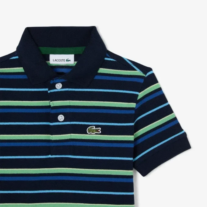 Petit Piqué-Poloshirt mit Kontraststreifen