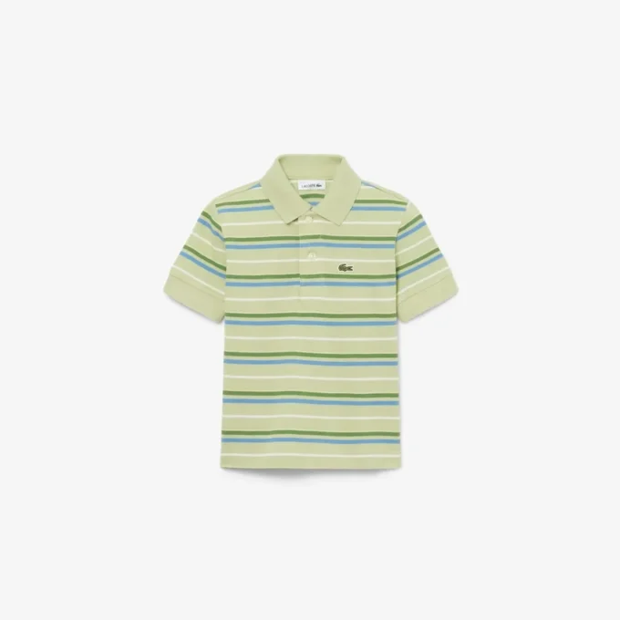 Petit Piqué-Poloshirt mit Kontraststreifen