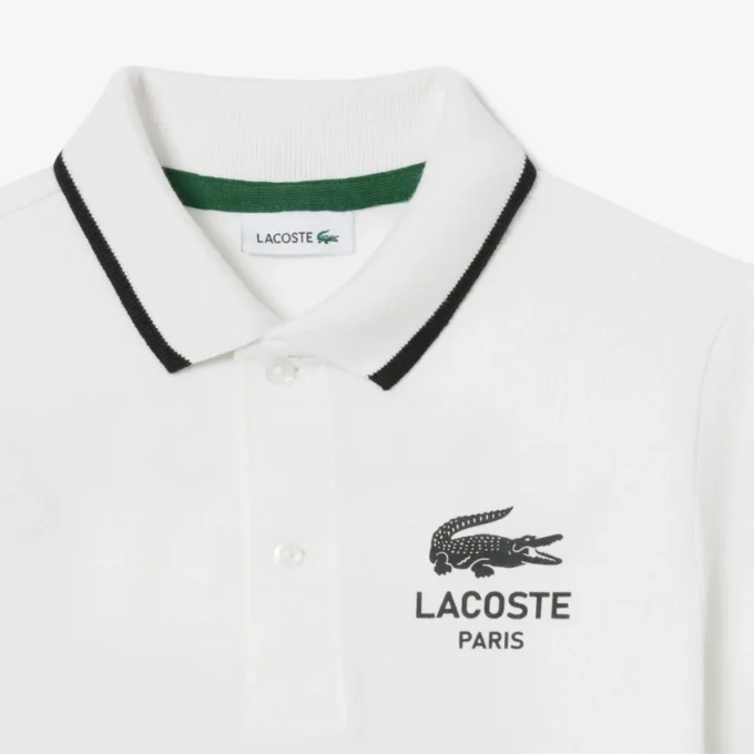 Petit Piqua Polo für Jungen mit gestreiftem Kragen