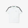 Pima-Baumwoll-Poloshirt mit Markenstreifen