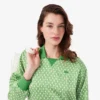 Polo-Kleid aus plissiertem Satin