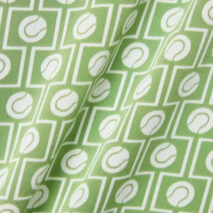 Polo-Kleid aus plissiertem Satin