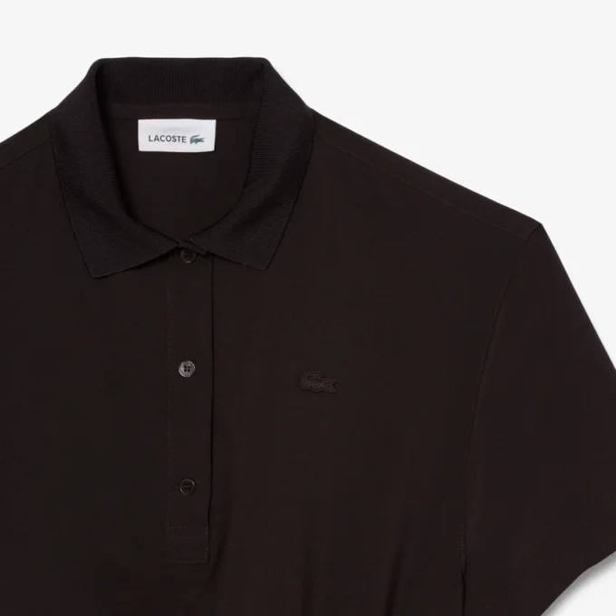 Polo-Kleid aus Wollmischung mit Plissee