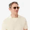 Polohemd aus Baumwolljacquard mit Regular Fit