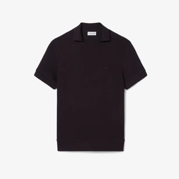 Polohemd aus Baumwolljacquard mit Regular Fit