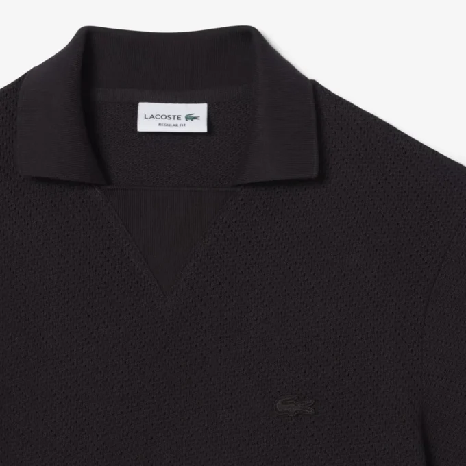 Polohemd aus Baumwolljacquard mit Regular Fit