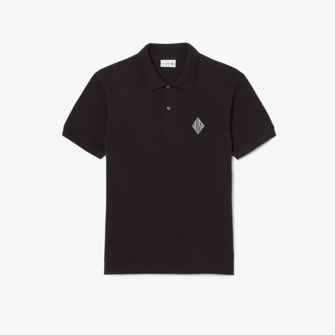 Polohemd mit klassischer Passform und Emblem-Akzent