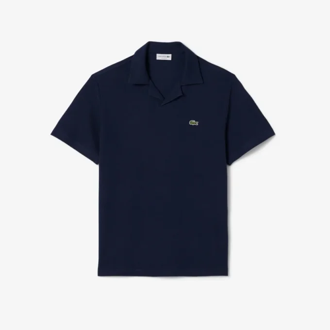 Poloshirts aus Baumwolle und Leinen in klassischer Passform