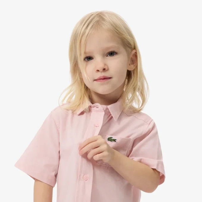 Popeline-Plisseerock-Shirtkleid