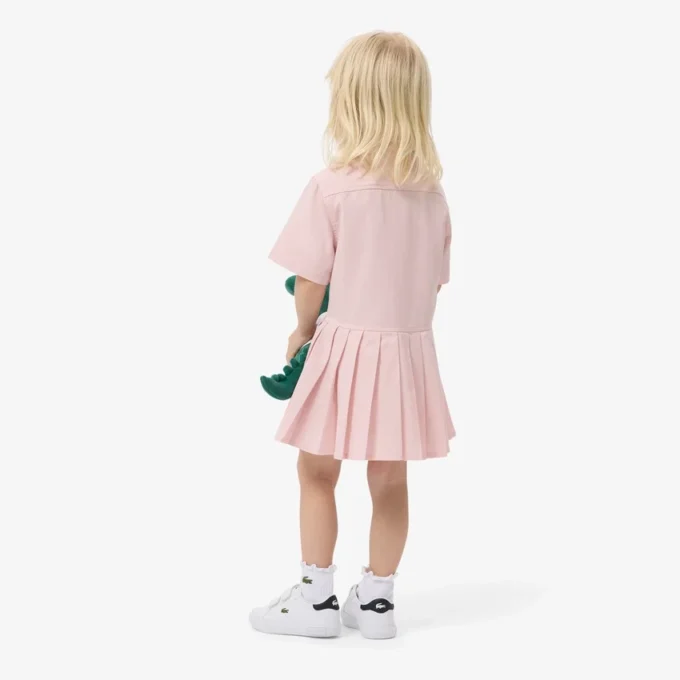 Popeline-Plisseerock-Shirtkleid