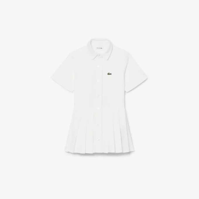 Popeline-Plisseerock-Shirtkleid