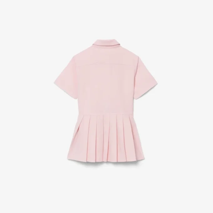 Popeline-Plisseerock-Shirtkleid