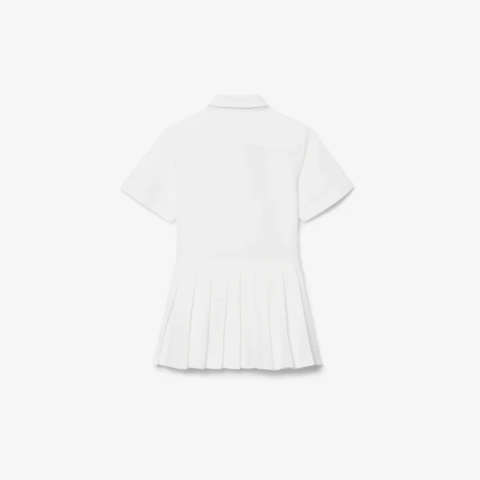 Popeline-Plisseerock-Shirtkleid