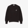 Pullover mit Perlen-Rippenstrick und Emblem